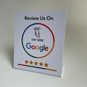 Programmable URLs RFID Google Review Stand For NFC Customer Feedback
