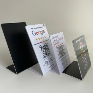Acrylic PVC Google Customer Feedback NFC Table Stand For Business