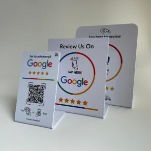 Custom Acrylic Digital Google review NFC stand Business Growth RFID Cards 