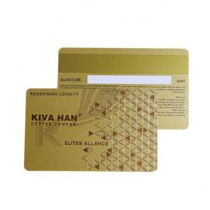 Programmed Brushed Gold Metal Texture PVC NFC Card Custom Printing Available RFID Business Card