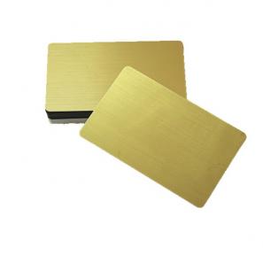 NFC Chip Embedded Brushed Gold PVC Card with Metallic Effect Customizable Printing
