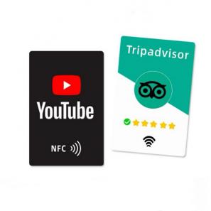 Hot Selling PVC RFID google Review Card Customized Design NFC Social Media Share Card google Review Card