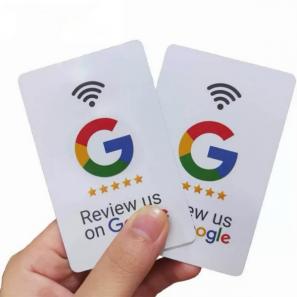 Plastic NFC Google Review Card CMYK Custom Printing Card Waterproof PVC Card for Business