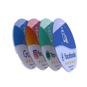 Waterproof Acrylic Nfc Social Media Restaurant Table Nfc Review Menu Sticker Plate