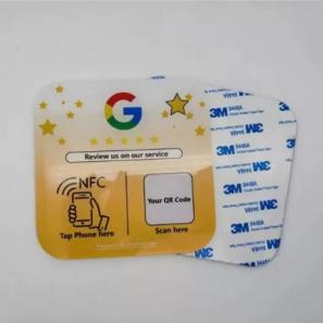 Acrylic Card NTAG 213 Restaurant Table Menu Stickers RFID NFC Tag