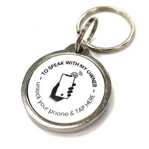 RFID NFC Smart PVC Mini Tag Business Card QR Code Contactless Access Control Key Chain Pets NTAG216 Chip
