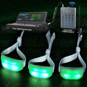 Nylon Wireless Control LED Wristband Bracelet Led Light With Usb Recharge Infrared Led Wristband for Concert Event Party