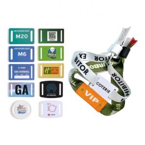 Custom Fabric NFC High Frequency Chip Wristband for Festival Event Ticket NFC Woven Wristband RFID Bracelet