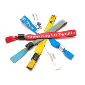 Customized Design RFID Fabric Wrist Band Full Colors Printed Festival Event Wristbands For Event Access Control